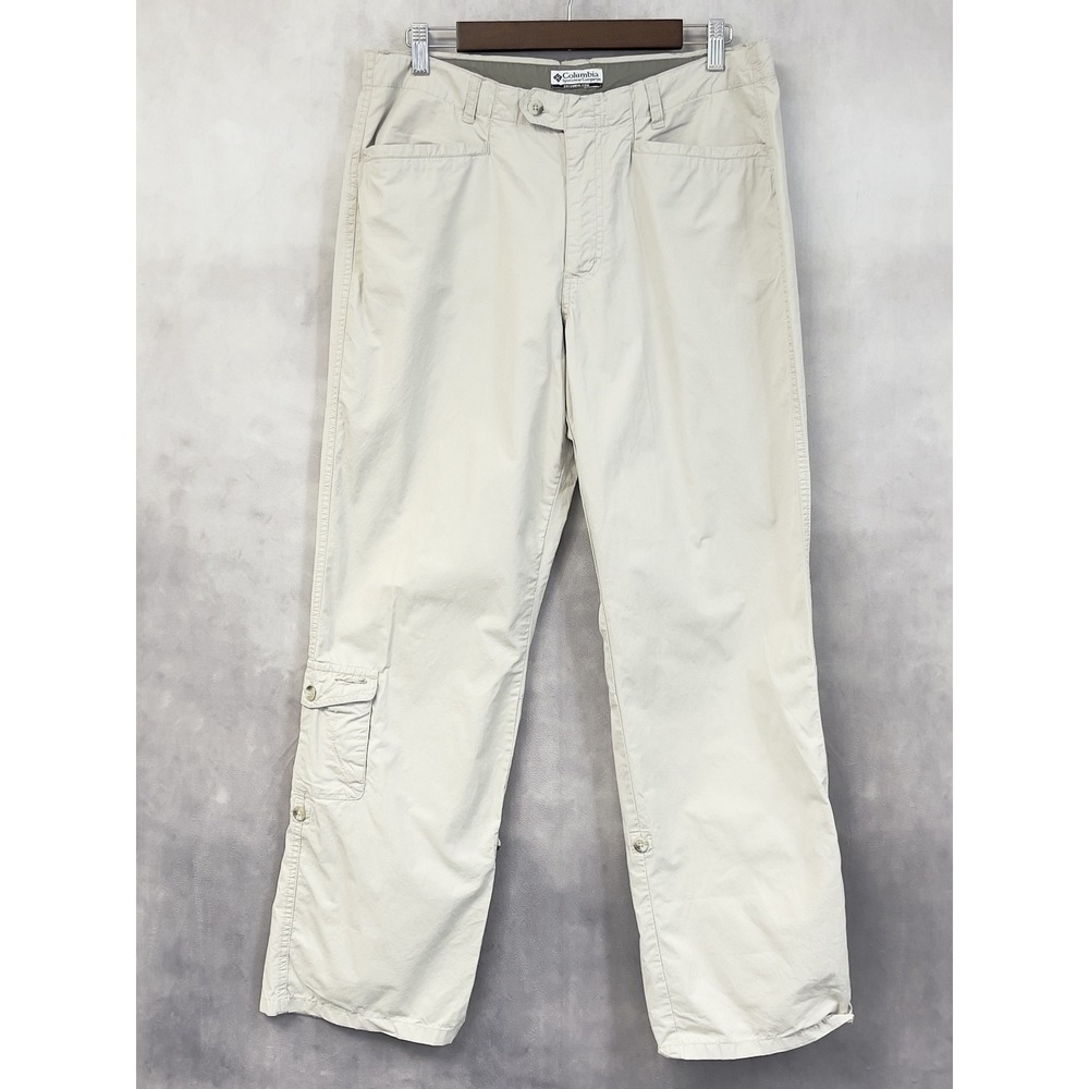 Columbia Convertible Cargo Pants‎ Womens 14 Cotton Outdoor Gorp Hiking Earthy